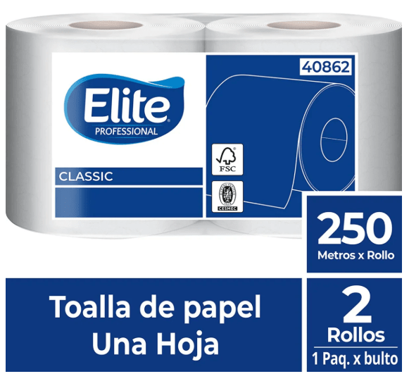 ELITE TOALLA 250 MT PACK X 21