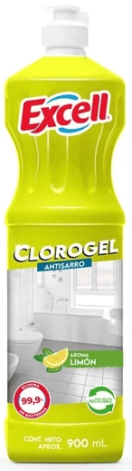 EXCELL CLORO GEL 900 ML LIMÓN1