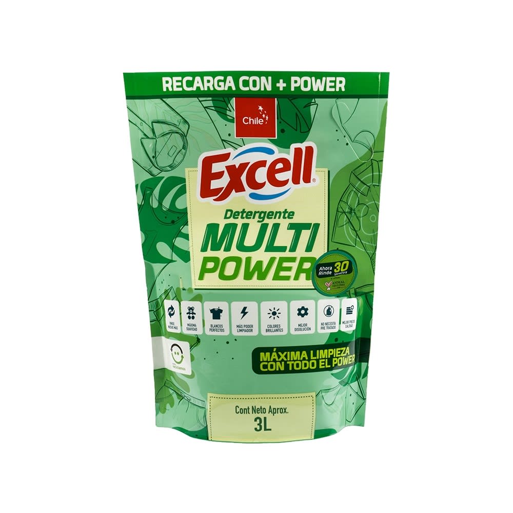 EXCELL DETERGENTE 3 LT DOYPACK MULTIPROPÓSITO1