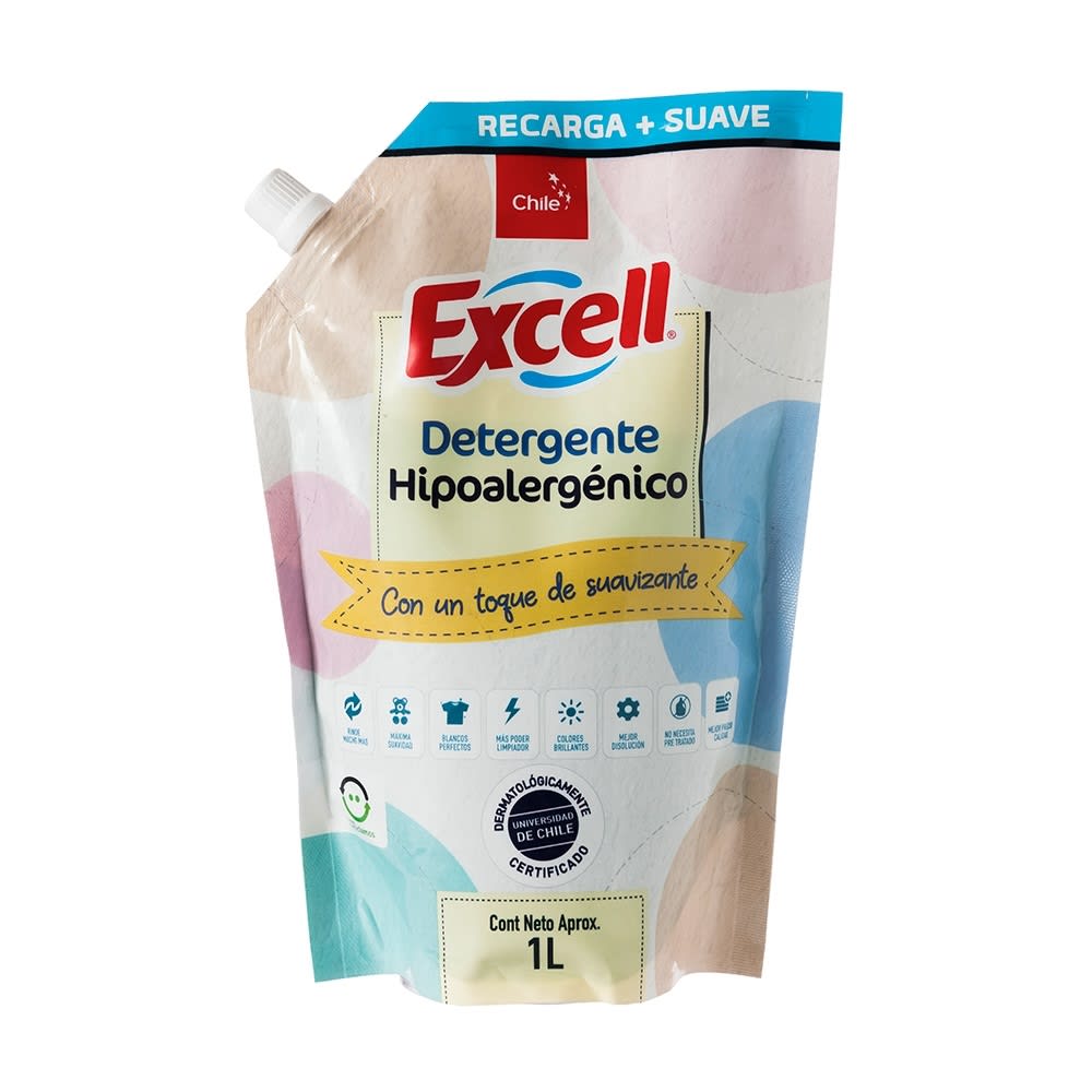 EXCELL DETERGENTE 1 LT DOYPACK HIPOALERGÉNICO1