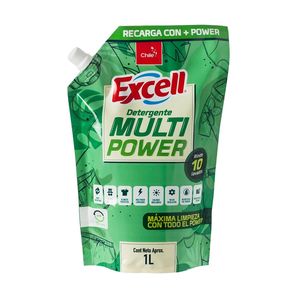 EXCELL DETERGENTE 1 LT DOYPACK MULTIPROPÓSITO1
