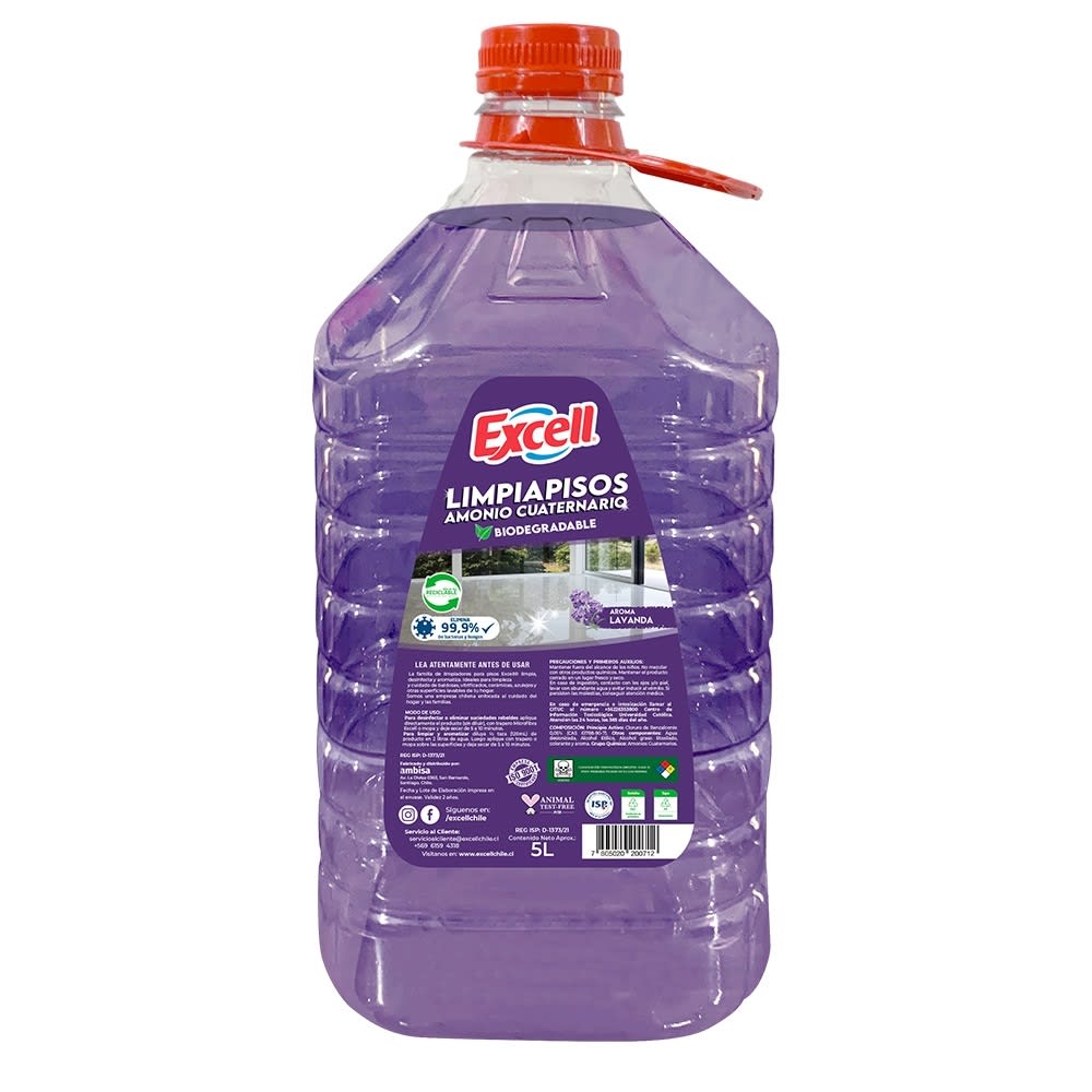 EXCELL LIMPIAPISOS 5 LT DESINFECTANTE LAVANDA1