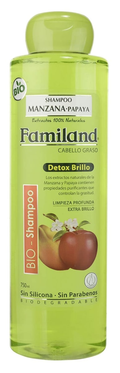 FAMILAND SHAMPOO BOTELLA 750 ML MANZANA PAPAYA1