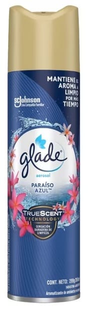 GLADE DESODORANTE SPRAY 360 CC PARAÍSO AZUL1