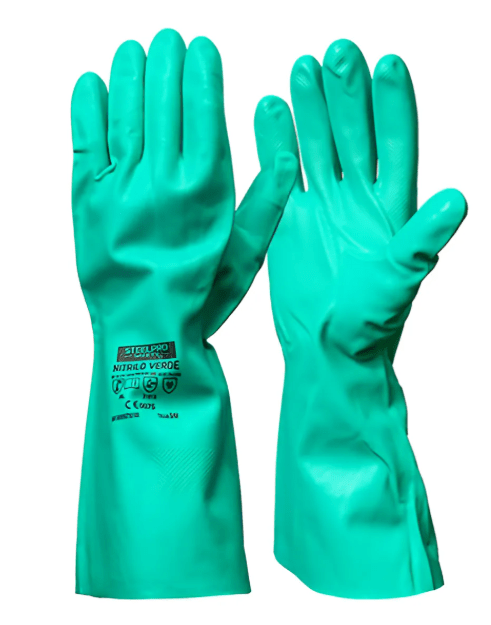 GUANTE VERDE NITRILO TALLA 7-S1