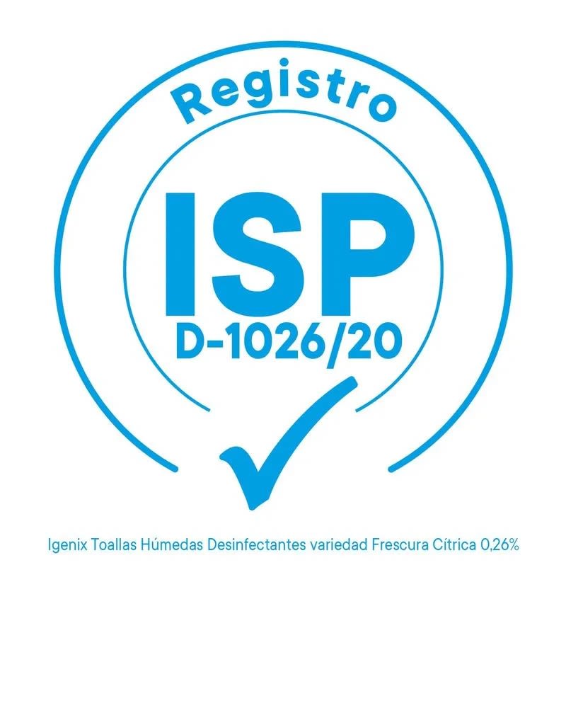 IGENIX DESINFECTANTE TOALLA HÚMEDA 40 UN POTE2