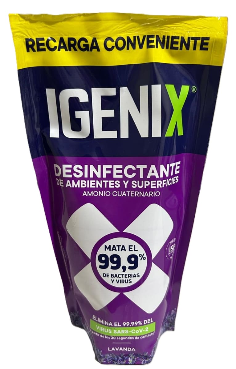 IGENIX DESINFECTANTE AMONIO CUATERNARIO DOYPACK 450 ML LAVANDA1