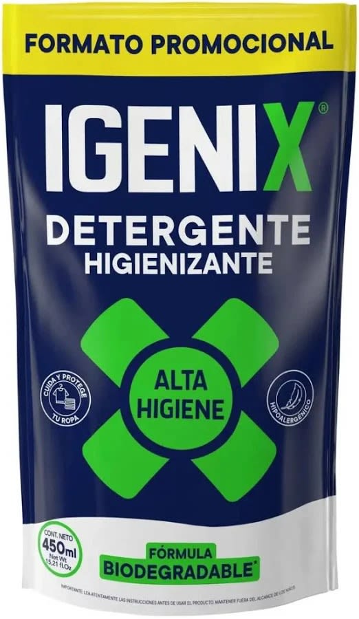IGENIX DETERGENTE LÍQUIDO DOYPACK 450 ML1