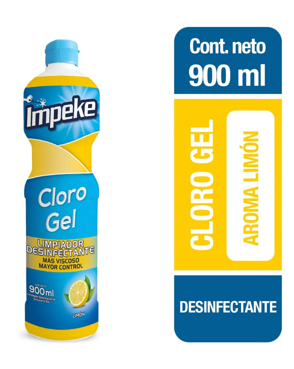 IMPEKE CLORO GEL 900 ML LIMÓN1