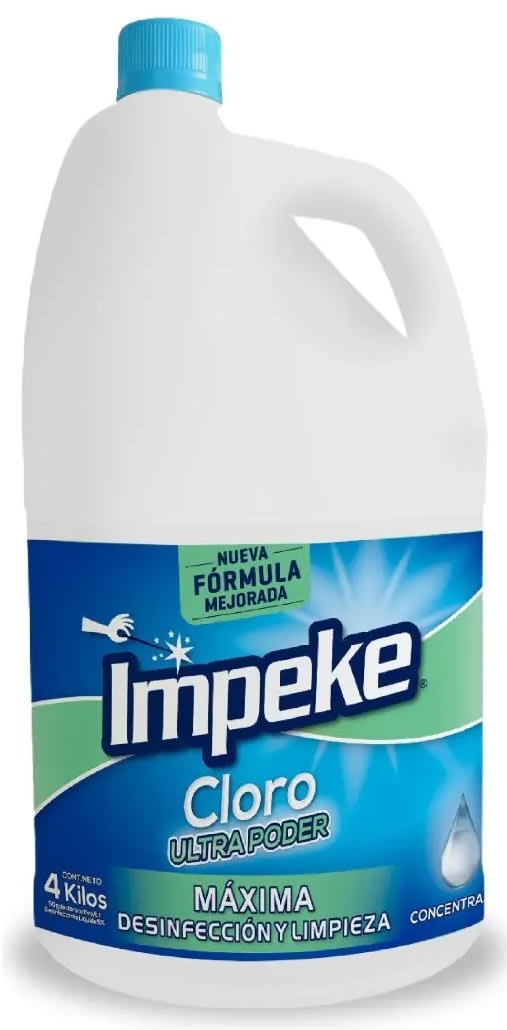 IMPEKE CLORO CONCENTRADO 4 KG ULTRA PODER1