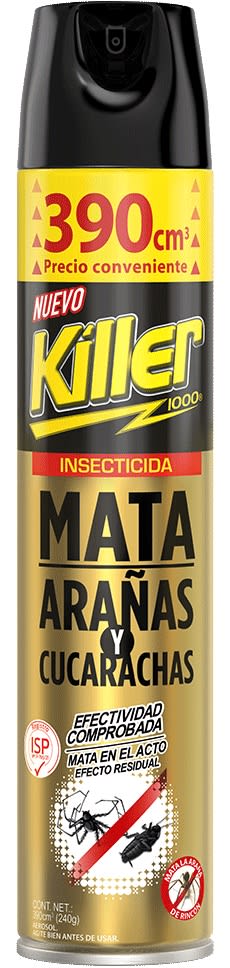 KILLER INSECTICIDA 390 CC MATA ARAÑAS Y CUCARACHAS1