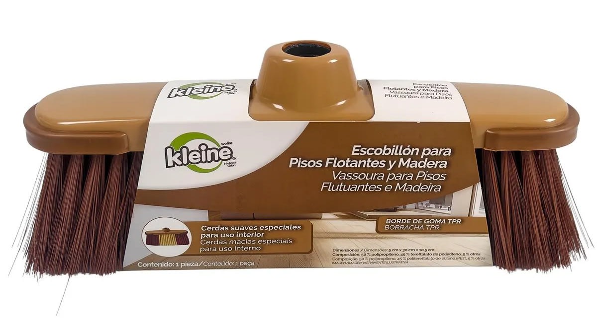 KLEINE ESCOBILLÓN PARA PISO FLOTANTE CON MANGO METAL2