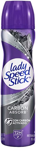 LADY SPEED DESODORANTE SPRAY 150 ML CARBÓN2