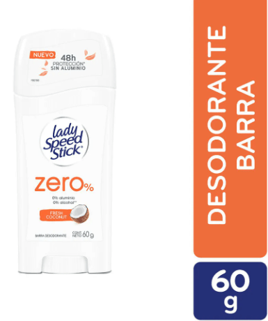 LADY SPEED STICK DESODORANTE BARRA 60 GR ZERO1
