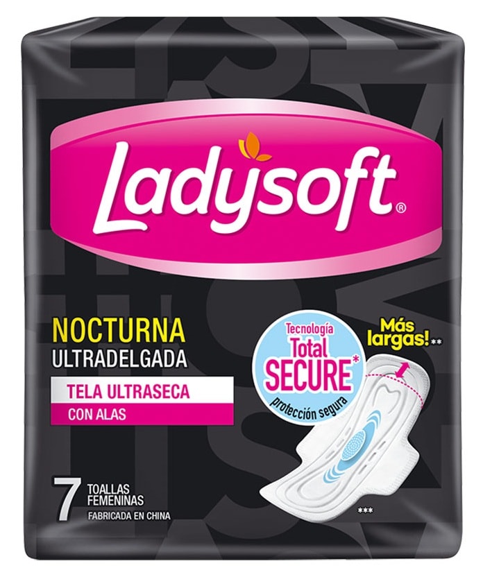 LADYSOFT TOALLA HIGIÉNICA NOCTURNA 7 UN ULTRADELGADA1