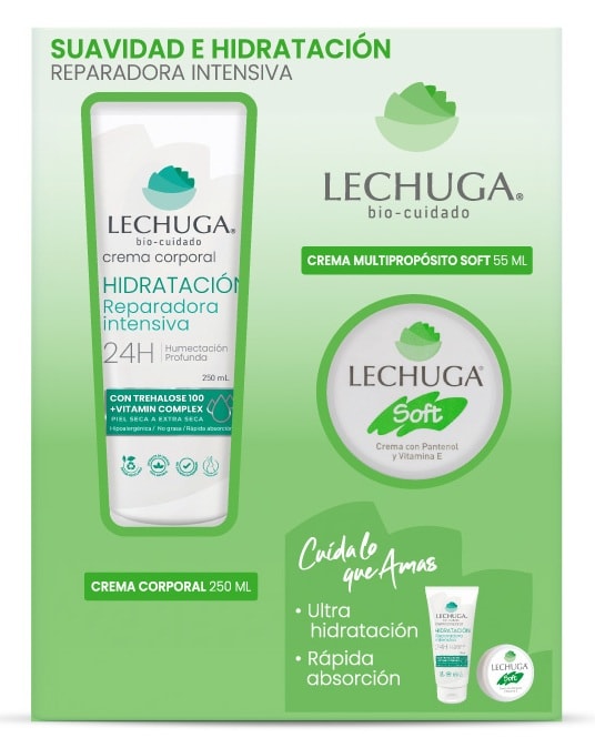 ESTUCHE LECHUGA CREMA CORPORAL 250 ML HIDRATACIÓN + CREMA FACIAL SOFT 55 ML1