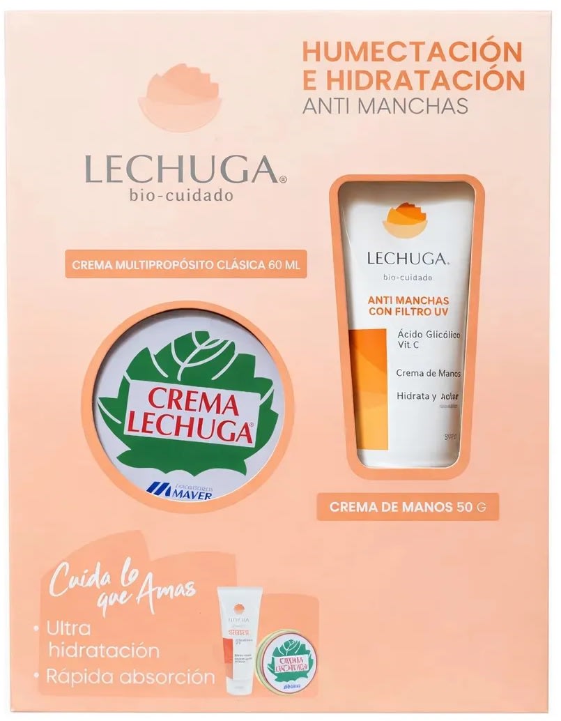 ESTUCHE LECHUGA CREMA FACIAL CLÁSICA 60 ML + CREMA DE MANOS 50 GR1