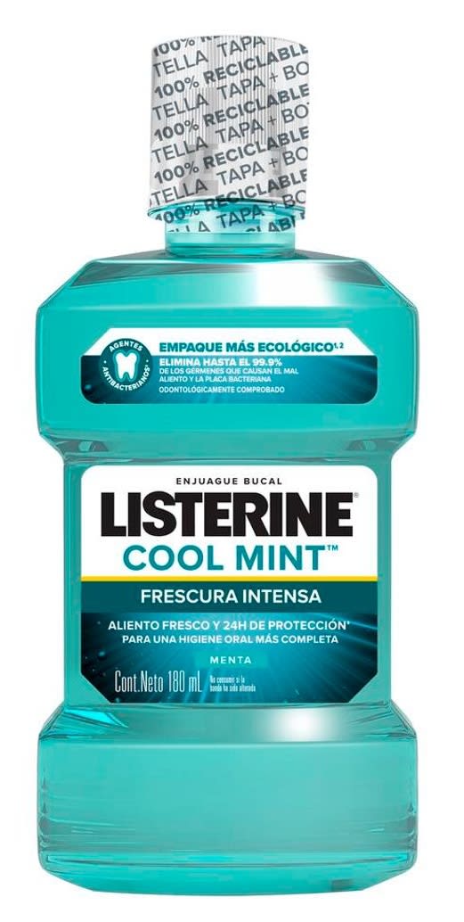 LISTERINE ENJUAGUE BUCAL 180 ML COOL MINT FRESCURA INTENSA1