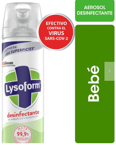 LYSOFORM DESINFECTANTE SPRAY 360 CC BEBE1