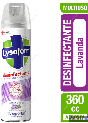 LYSOFORM DESINFECTANTE SPRAY 360 CC LAVANDA1