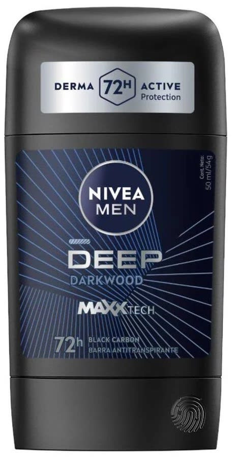 NIVEA MEN DESODORANTE BARRA 54 GR DEEP DARKWOOD 72 HR1