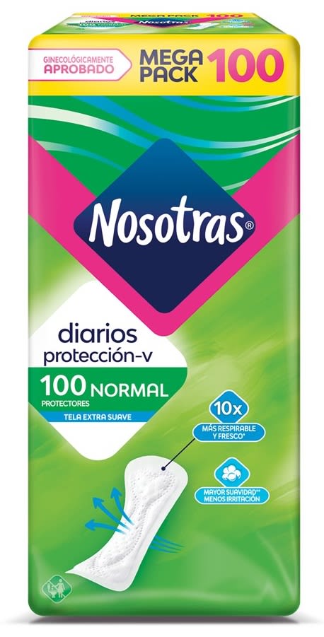 NOSOTRAS PROTECTOR DIARIO 100 UN NORMAL TELA EXTRA SUAVE2