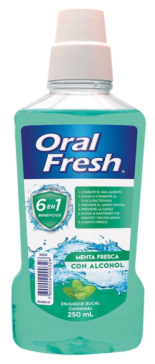 ORAL FRESH ENJUAGUE BUCAL 250 ML MENTA FRESCA1