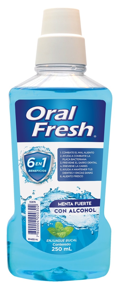 ORAL FRESH ENJUAGUE BUCAL 250 ML MENTA FUERTE1
