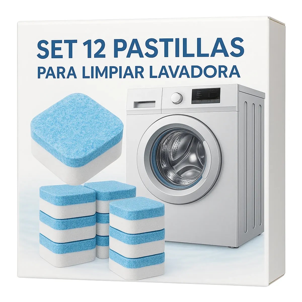 PASTILLA EFERVESCENTE PARA LAVAR TAMBOR LAVADORA 12 UN1