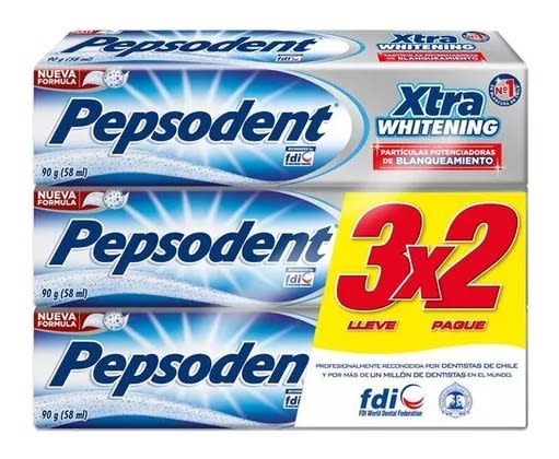 PEPSODENT PASTA 90 GR PACK 3 UN WHITENING1