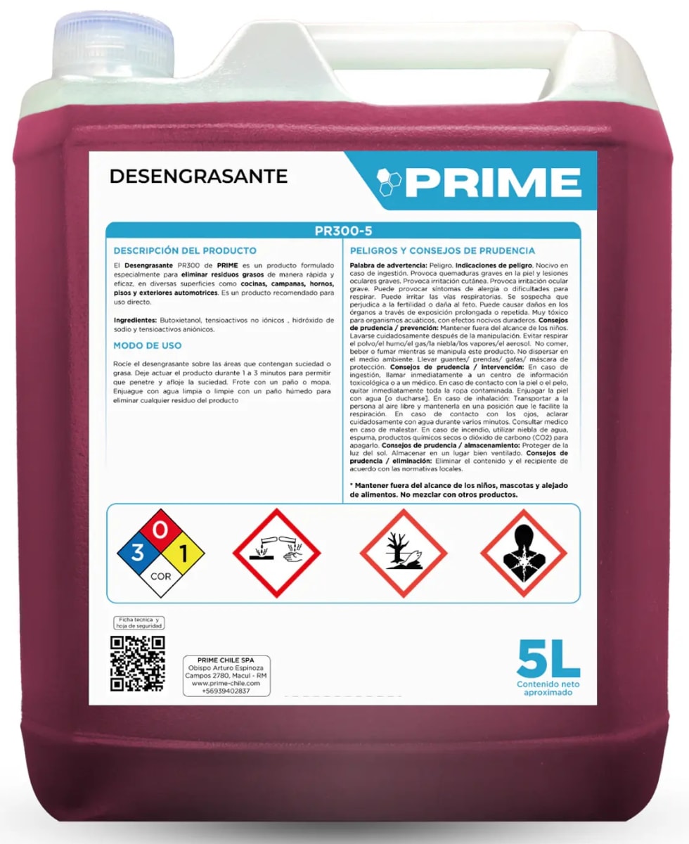 PRIME DESENGRASANTE TRADICIONAL 5 LT1