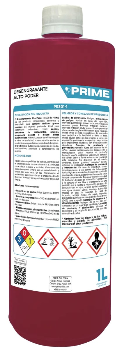 PRIME DESENGRASANTE ALTO PODER 1 LT1