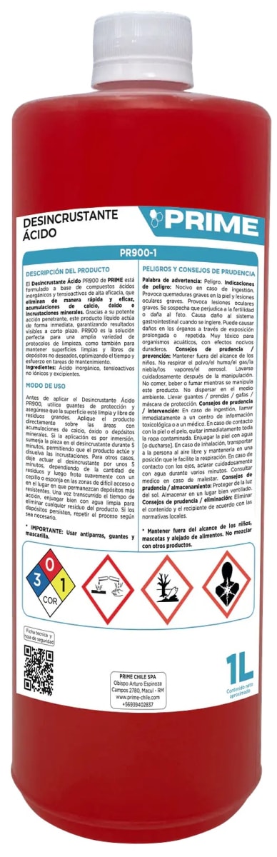 PRIME DESINCRUSTANTE ÁCIDO 1 LT1