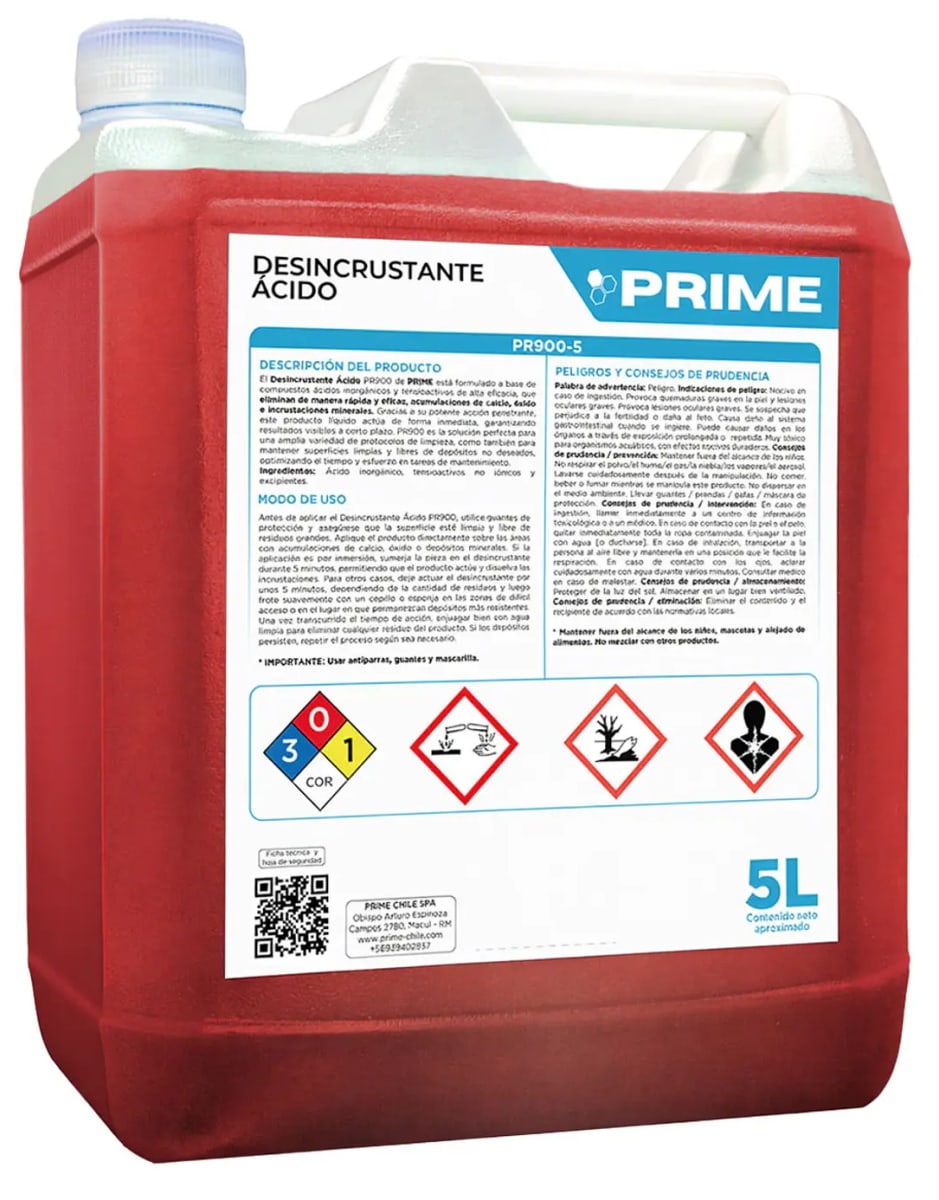 PRIME DESINCRUSTANTE ÁCIDO 5 LT1