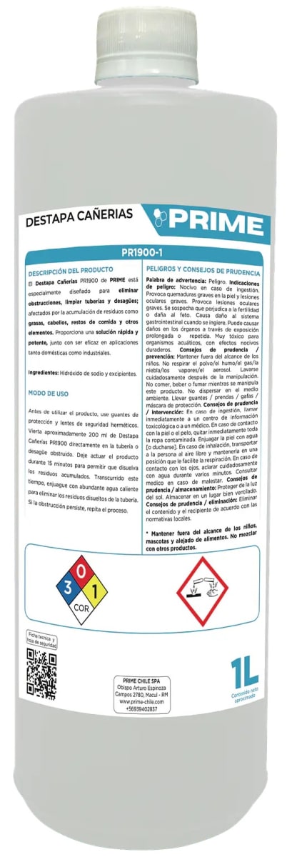 PRIME DESTAPA CAÑERÍAS 1 LT1