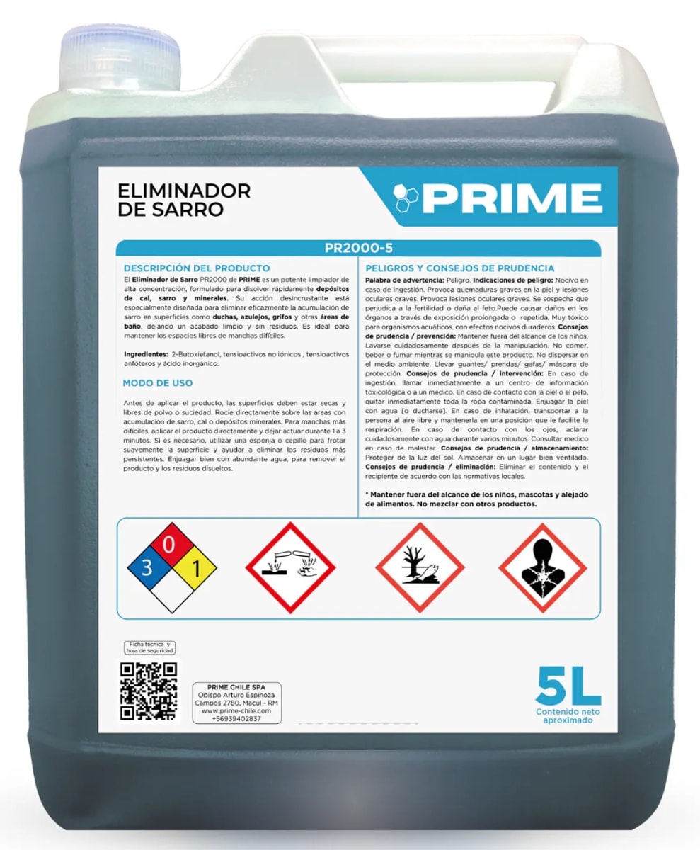 PRIME ELIMINADOR DE SARRO 5 LT1