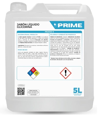 PRIME JABÓN LÍQUIDO GLICERINA 5 LT1