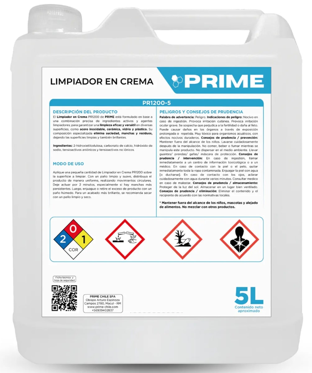 PRIME LIMPIADOR CREMA 5 LT1