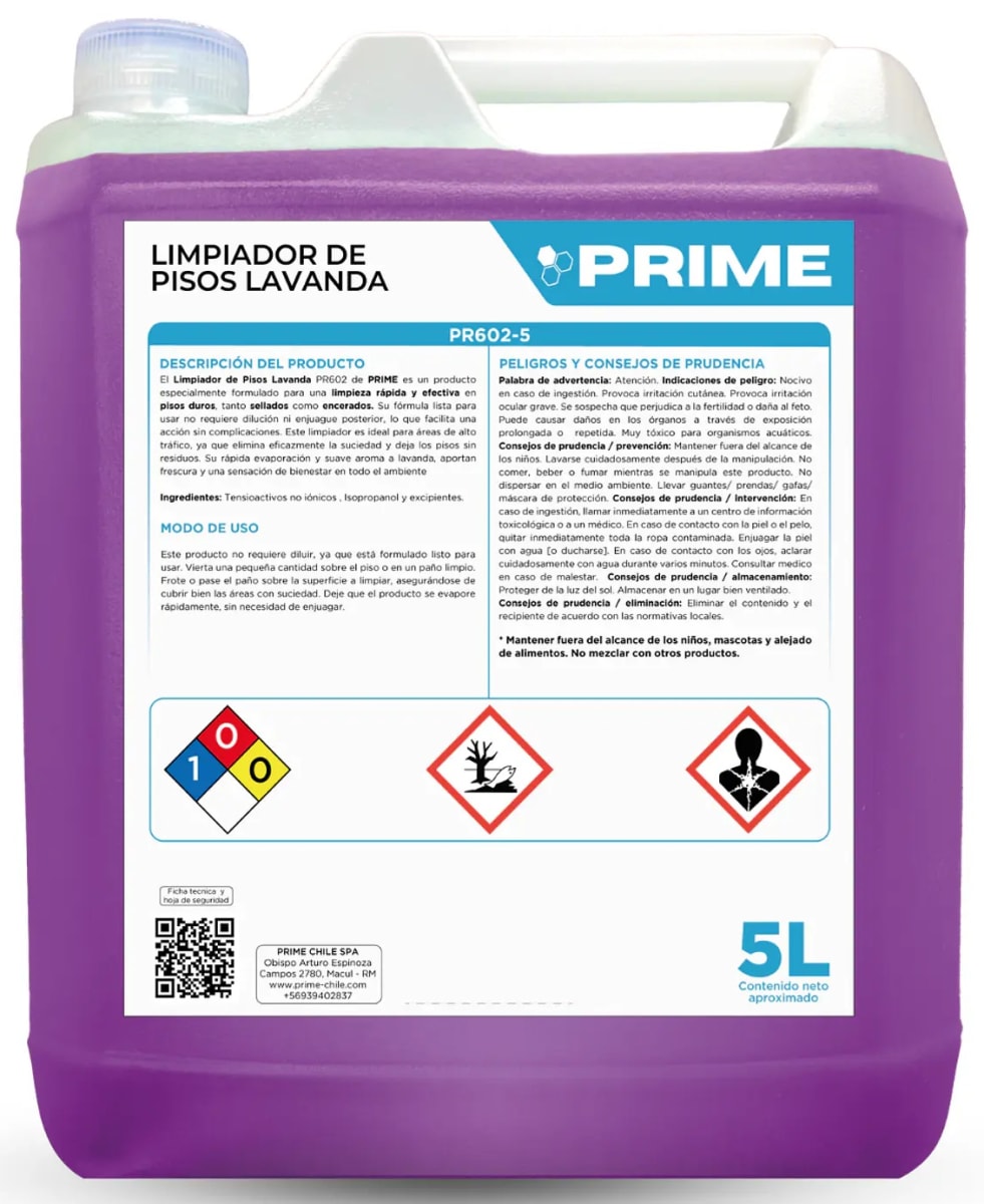 PRIME LIMPIADOR DE PISOS 5 LT LAVANDA1
