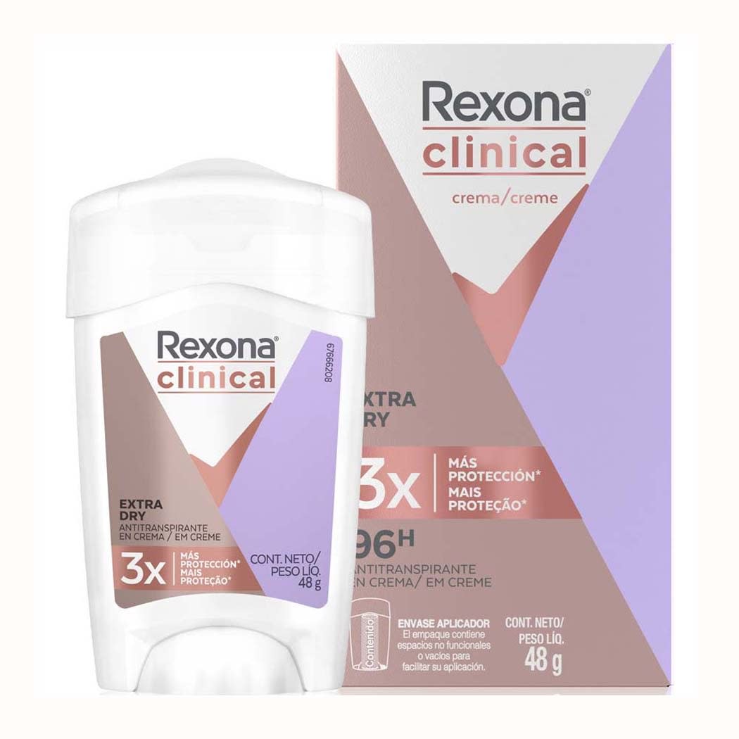 REXONA CLINICAL DESODORANTE BARRA 48 GR EXTRA DRY1