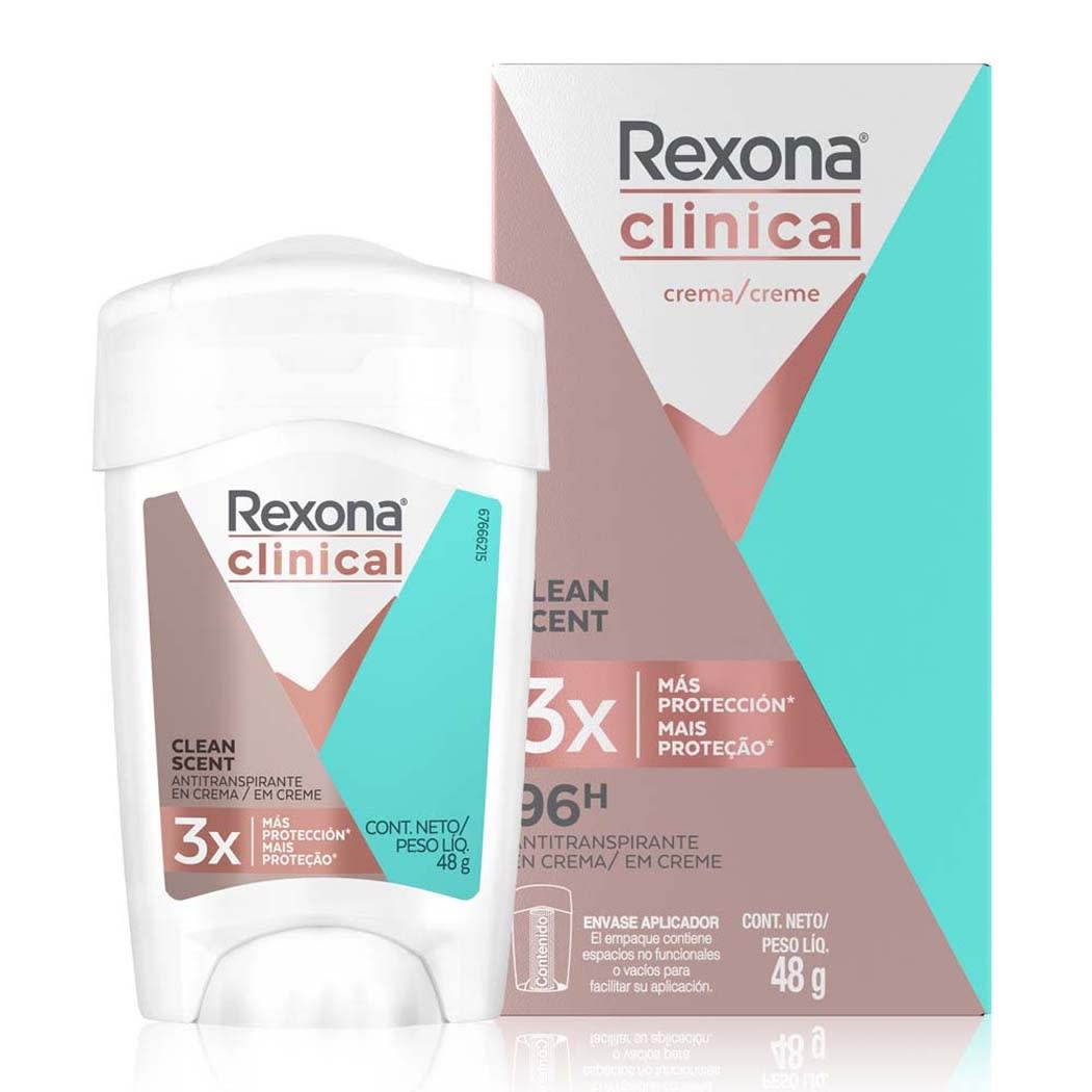 REXONA CLINICAL DESODORANTE BARRA 48 GR CLEAN SCENT1