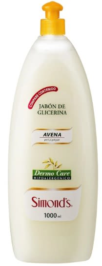 SIMONDS JABÓN LÍQUIDO BOTELLA 1 LT AVENA1