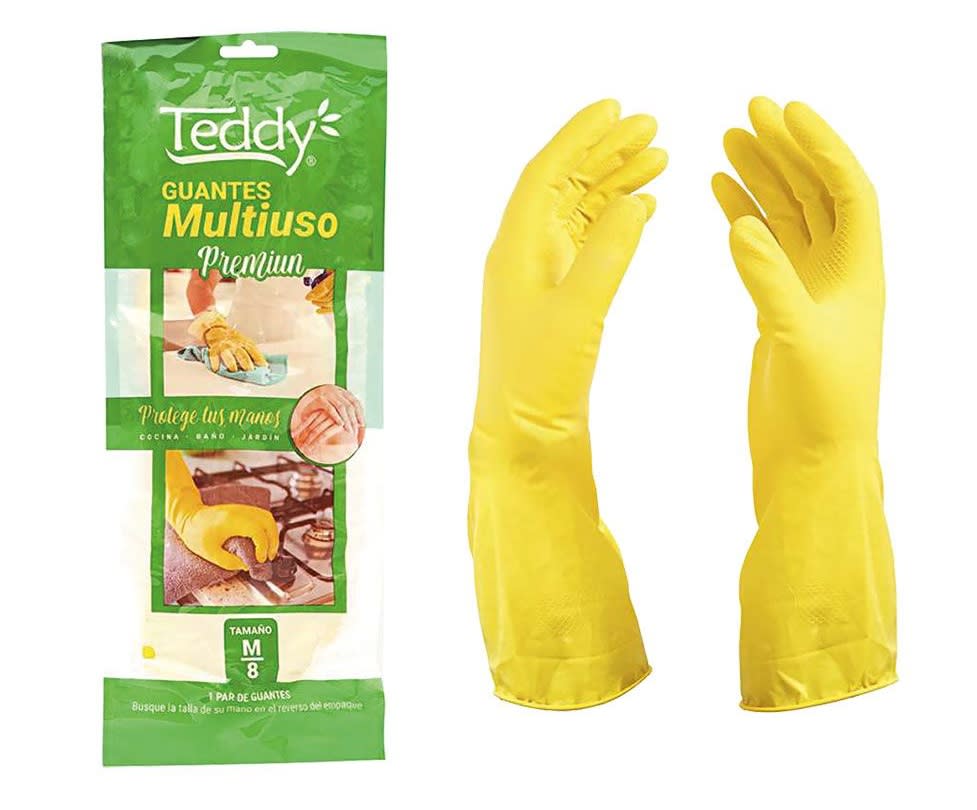 TEDDY GUANTE LÁTEX AMARILLO MULTIUSO TALLA M1