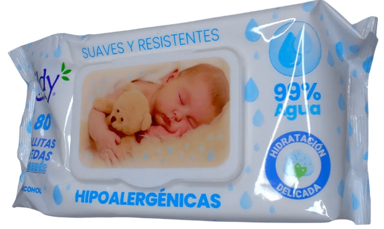 TEDDY TOALLA HÚMEDA HIPOALERGÉNICA 99% AGUA 80 UN CON TAPA1