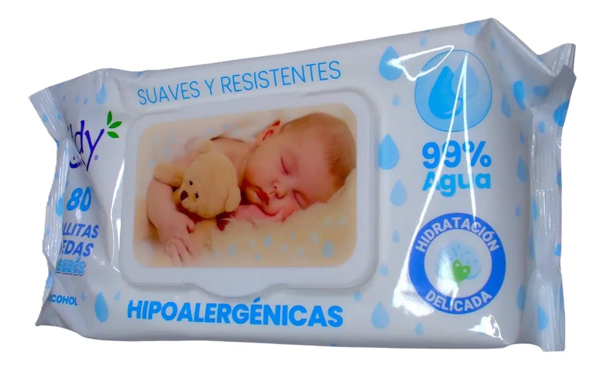 TEDDY TOALLA HÚMEDA HIPOALERGÉNICA 99% AGUA 80 UN CON TAPA2