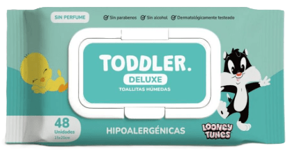 TODDLER TOALLA HÚMEDA HIPOALERGÉNICA 48 UN SIN PERFUME1