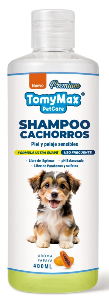 TOMYMAX SHAMPOO DE PERRO 400 ML CACHORRO AROMA PAPAYA1