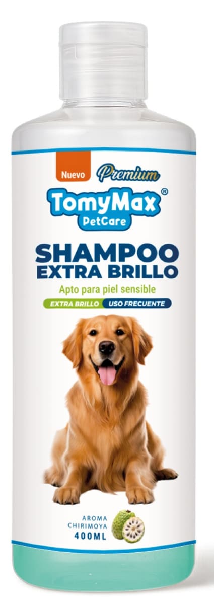 TOMYMAX SHAMPOO DE PERRO 400 ML EXTRA BRILLO AROMA CHIRIMOYA1