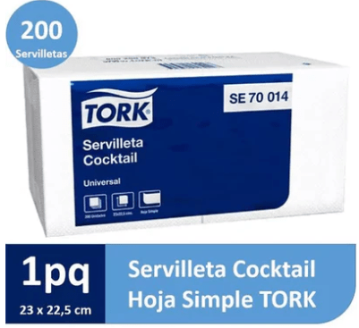 TORK SERVILLETA CÓCTEL 200 UN1