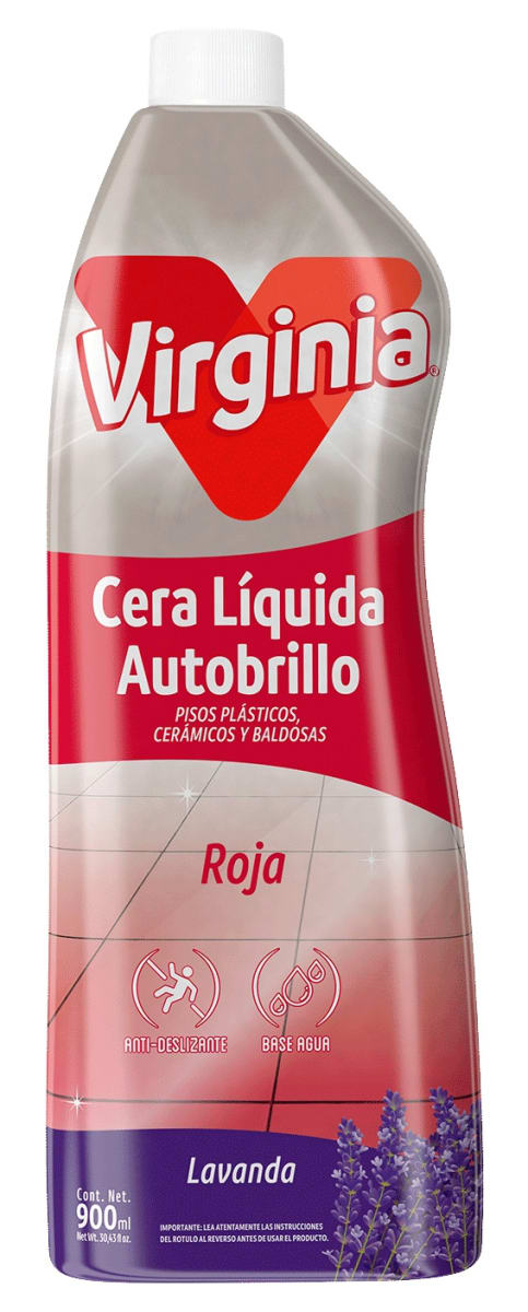 VIRGINIA CERA LÍQUIDA AUTOBRILLO 900 ML ROJA1